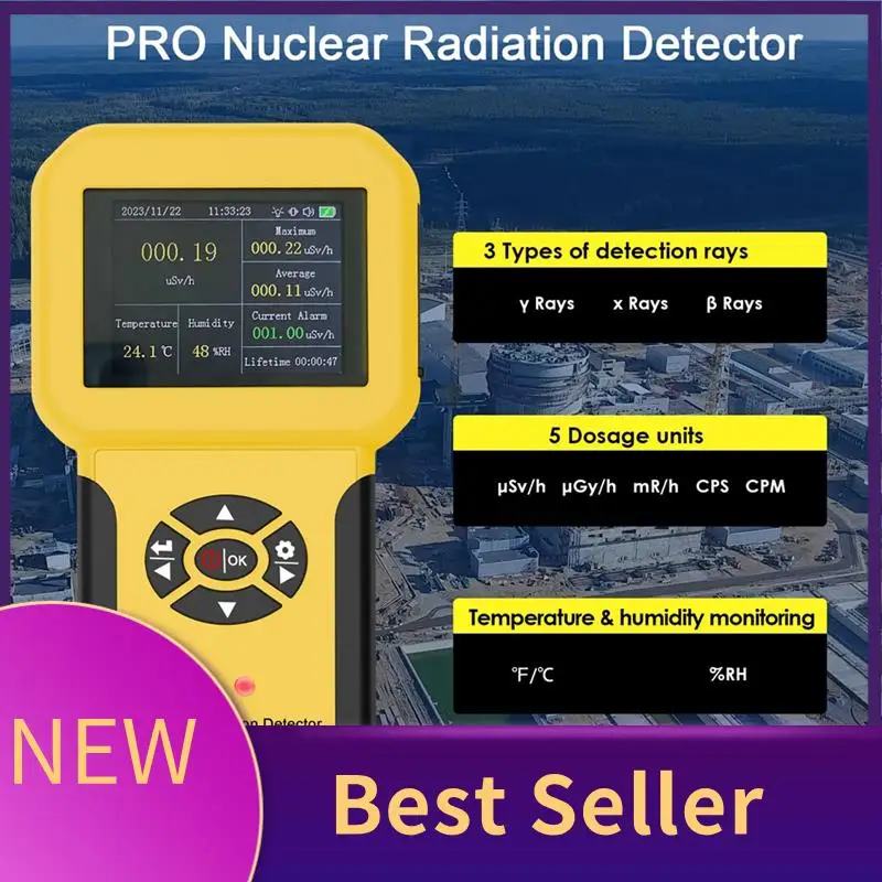 

HFES Профессиональный детектор ядерного излучения Счетчик Гейгера Детектор излучения с набором сигнализации, HP-886A