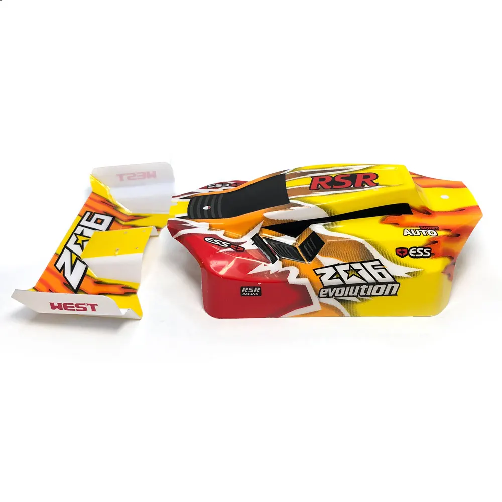 KIMISS Carrosserie RC Rouge/Jaune 1/14 Pour WLtoys 144001 144010 – Coque Complète + Aile Arrière – Look Racing Ultra Réaliste