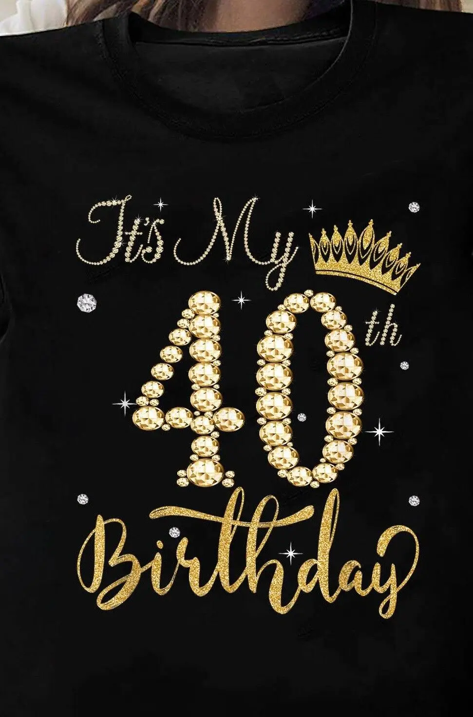 تيشيرت نسائي بالماس ، إنه تي شيرت ملكة عيد ميلاد 40 ، هدية عمر 40 عامًا