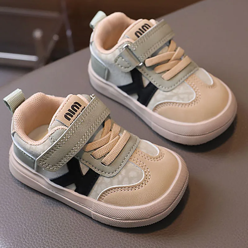 

Children's PU Leather Shoes Kids Sneakers Ergonomics Soft-soled Toddler Shoes Girls Sneakers Children Anti-slippery Sport Shoes