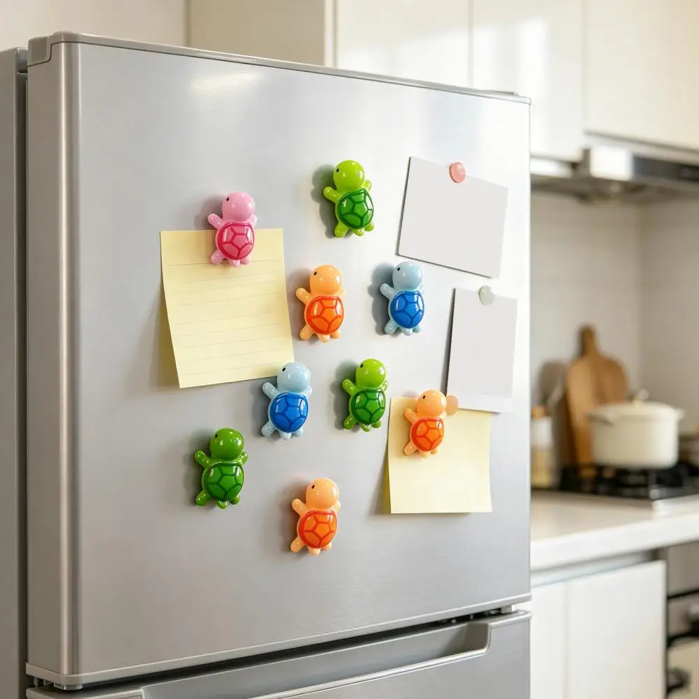 Turtle Refrigerator Magnets Decorative Magnets 5pcs Mini Resin Turtle Magnets Colorful Tortoise Fridge Decorations Home Office