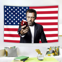 Dr House Wall Tapestry House Md Flags Wall Hanging Fun Room Home Decor Bedroom Dorm Background Cloth