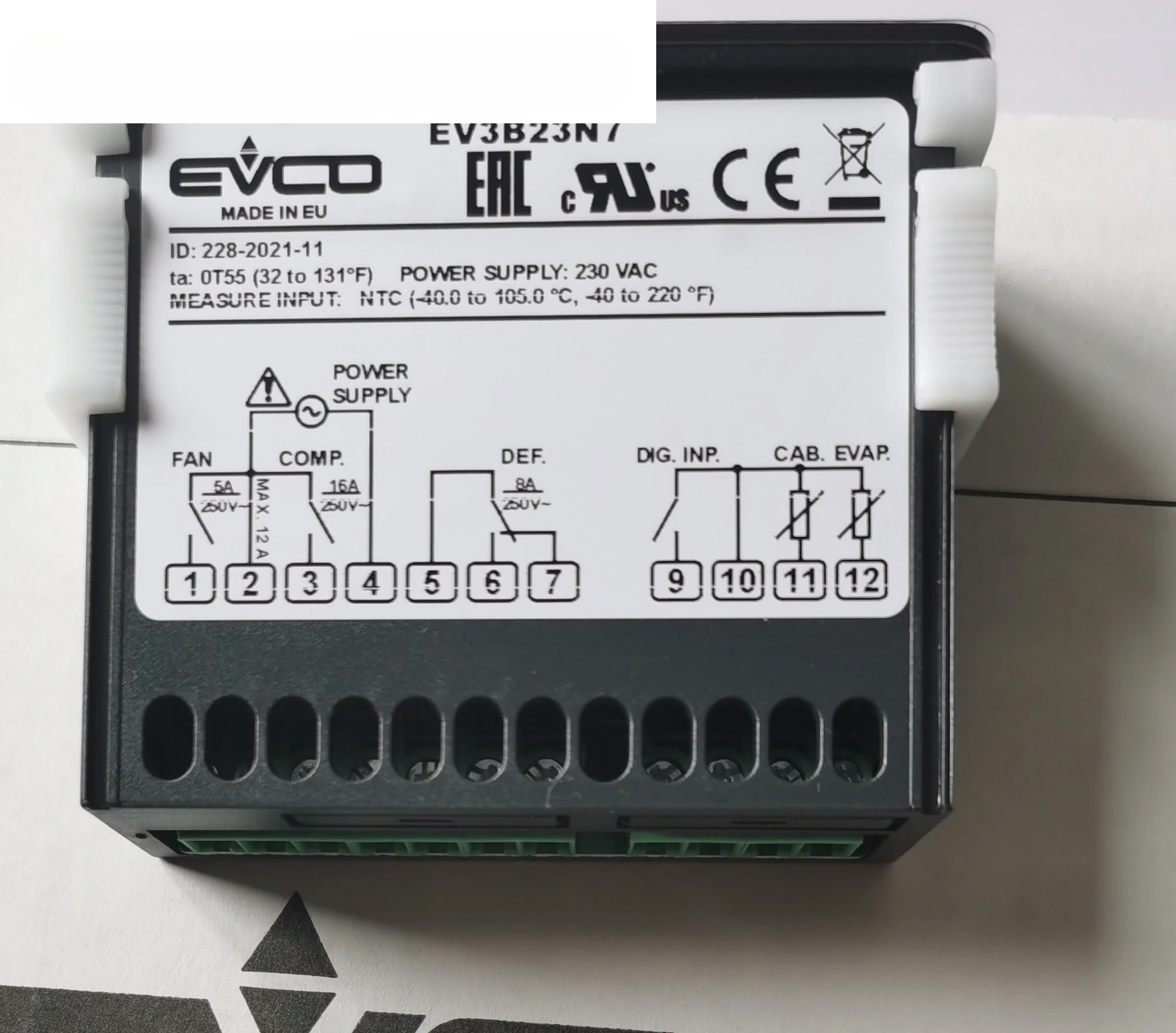 

TM103AT,EV3X21N7,FK150/FK201/EVK201/EVKB21N7,EVK401N7 EVCO