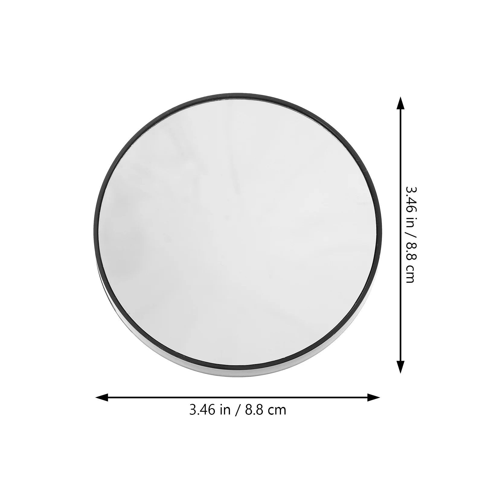 8.8cm 10X Magnifying Suction Cup Makeup Mirror Compact Round Travel Bathroom Tool for Shaving and Detailing