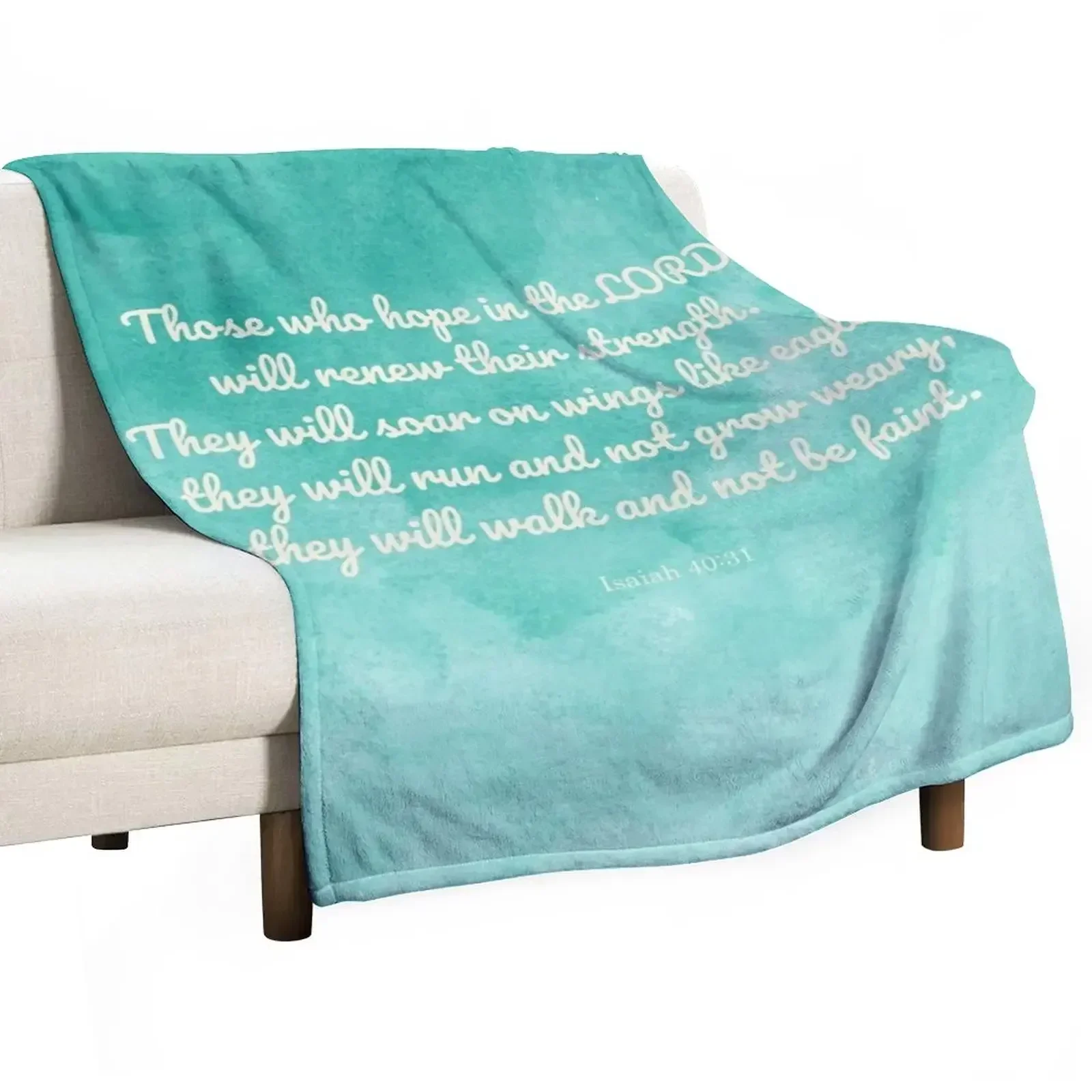 Hope in the Lord Scripture, Isaiah 40:31 Throw Blanket Single Bed Fashionable Summer Beddings Blankets