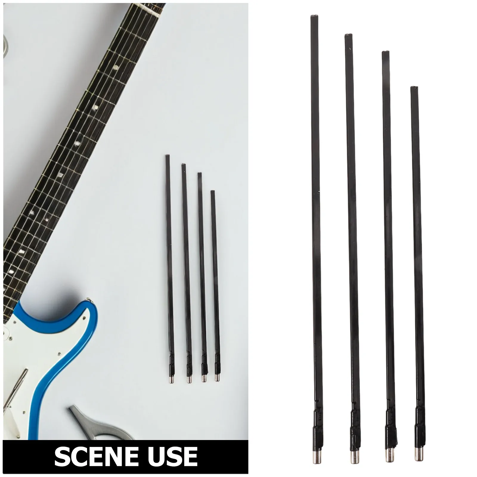 Guitar Bass Truss Rod Kit 4 Piece Dual Action Steel Neck Adjustment Repair Tool Acoustic Electric