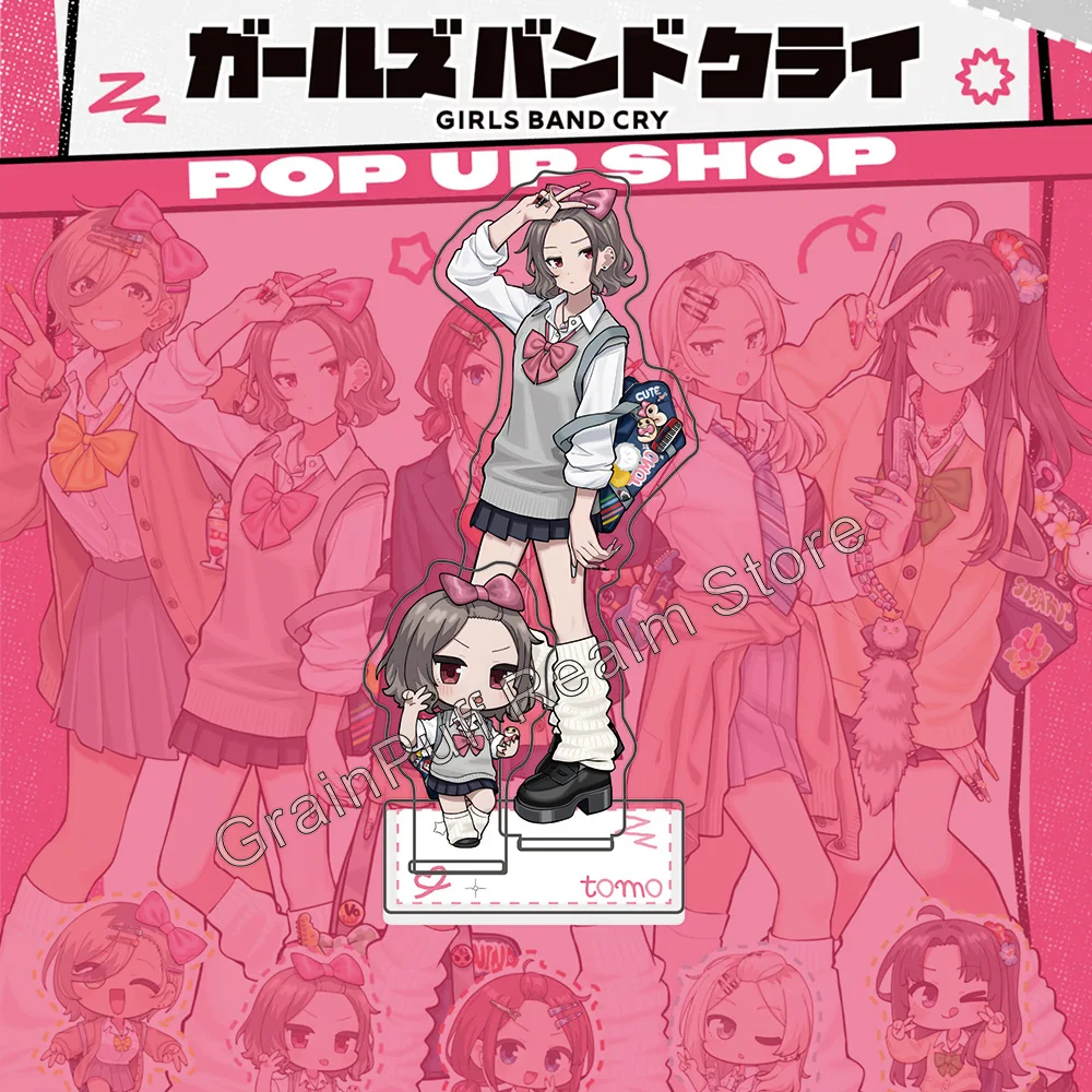 حار بنات الفرقة صرخة مزدوجة فتحة الاكريليك الوقوف ، أنيمي عرض V-اليد تشكل ، نينا سوبارو تومو موموكا ، أنيمي مكتب عرض الشكل