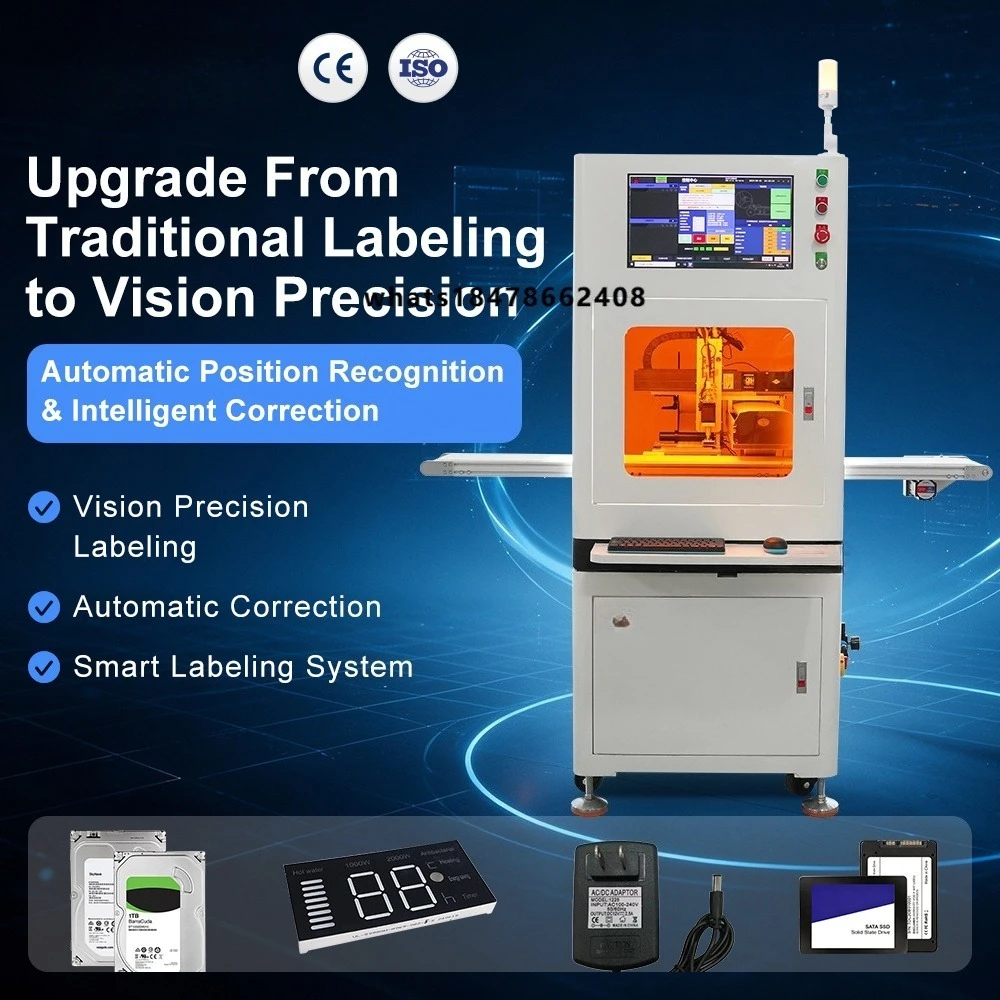 Automatic Vision Guided Labeling System with CCD for High Precision Product Positioning and Industrial Automation