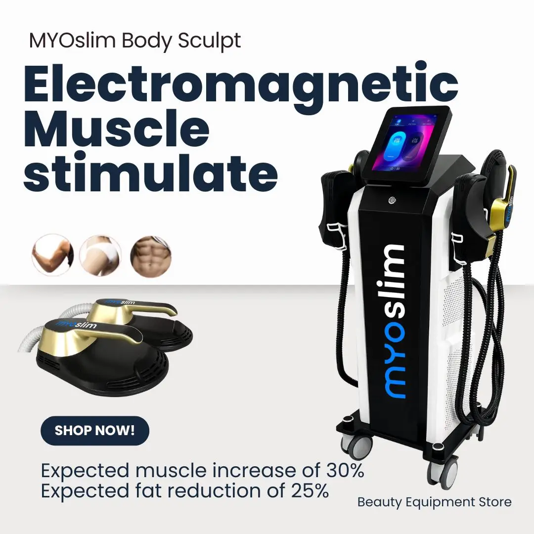 MYOslim EMS Body Sculpt RF 6500W Electromagnetic Muscle Stimulation Weight Loss Machine Fat Loss Slimming Body Shaping Device