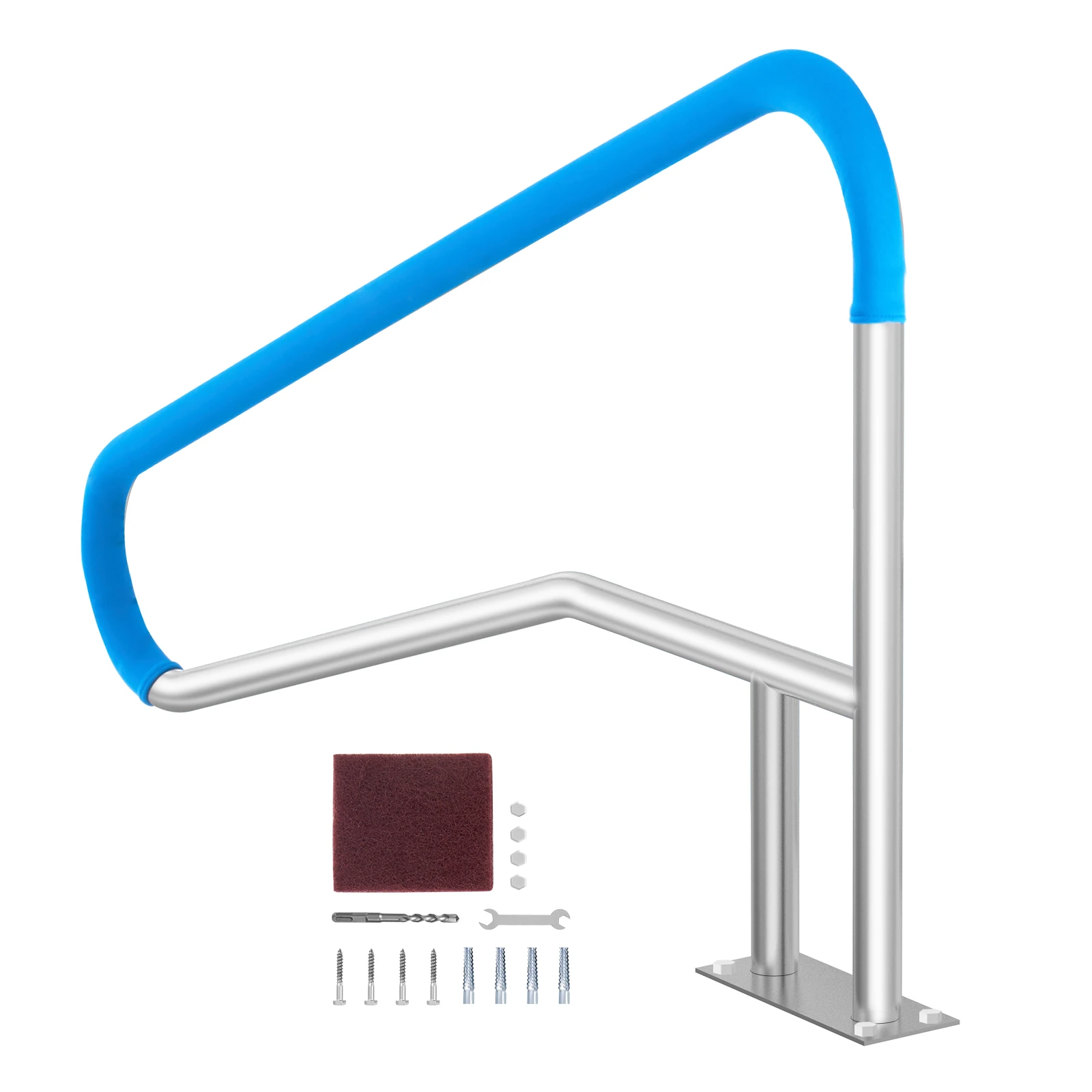 

Поручень для бассейна SucceBuy из нержавеющей стали с опорной пластиной для внутреннего/наружного бассейна, безопасные перила с крышкой для ручки для палуб