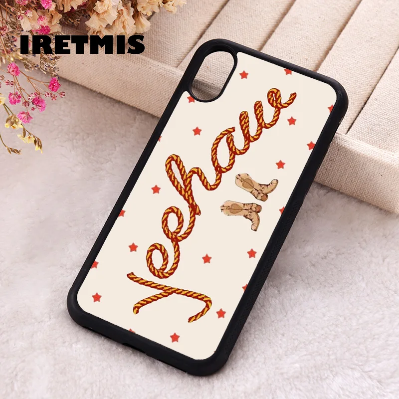 Iretmis Phone Cover Case For iPhone X XS Max XR 11 12 13 PRO MINI 14 15 16 Plus Rubber Silicone Yee Haw