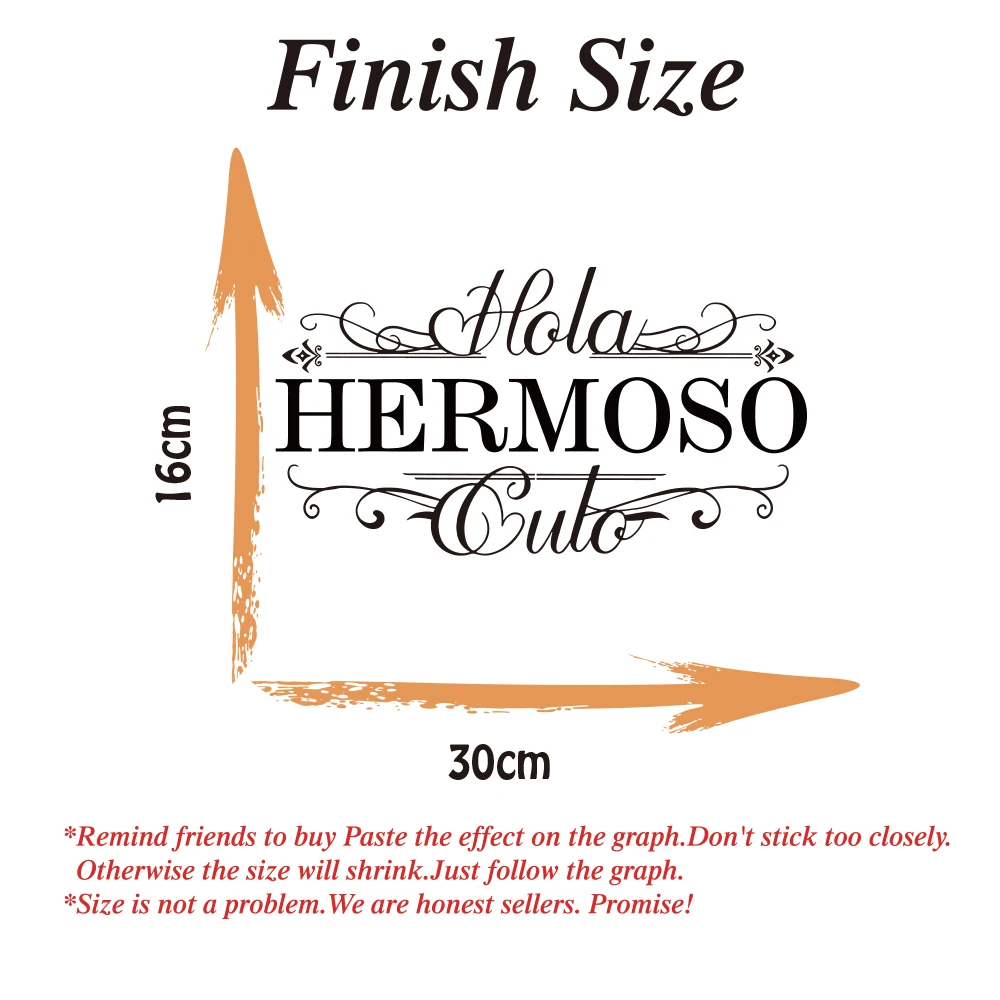 Spanish Funny Hola Heromoso Toilet Wall Stickers Decals for Bathroom WC Home Wall Decor view 4