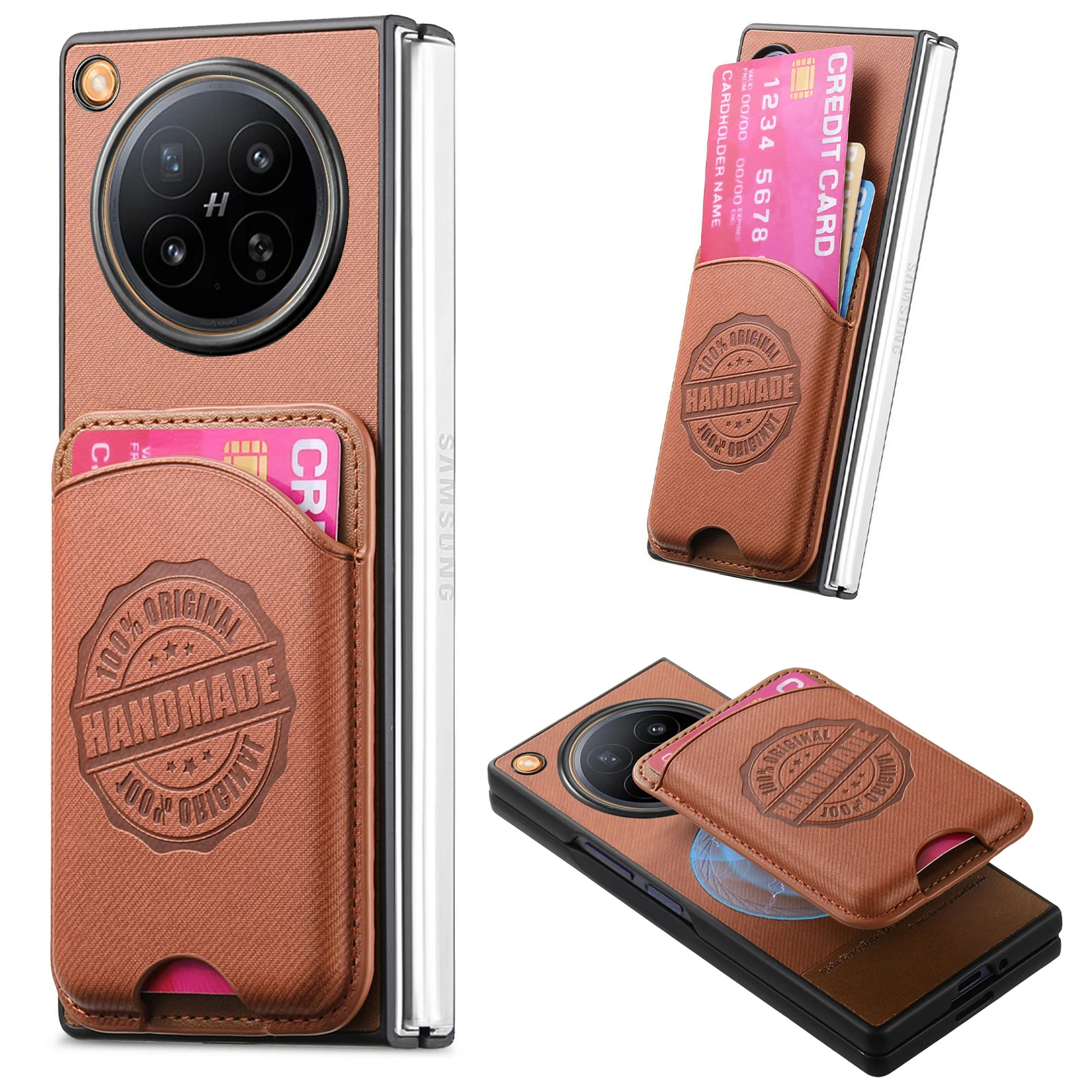 For OPPO Find N6 Findn6 5G Case 2 in 1 Magnetic Wallet Phone Case Bracket Card Holder Protective Luxury Leather Shockproof Cover