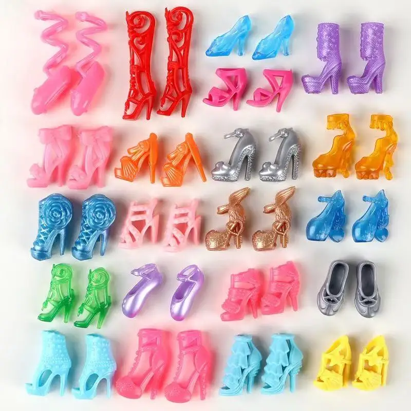 

10 pairs Dolls shoes random ship Accessories high heel shoes for 11.5 inch BB doll DIY