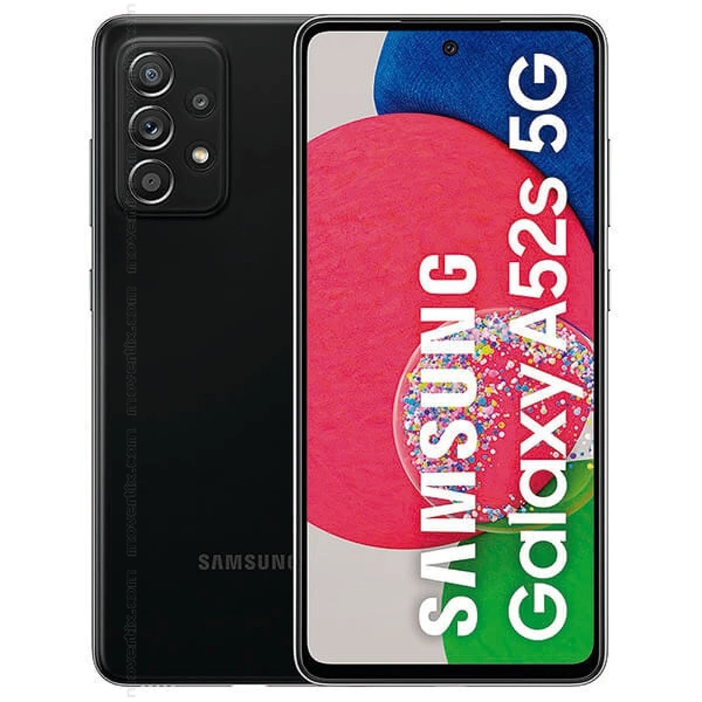 Teléfono Inteligente Samsung Galaxy A52S 5G con Android, Versión Estadounidense, Pantalla de 6.5 Pulgadas, Cámara Cuádruple de 64MP, NFC, 4500mAh, 25W, 6GB+128GB, Desbloqueado