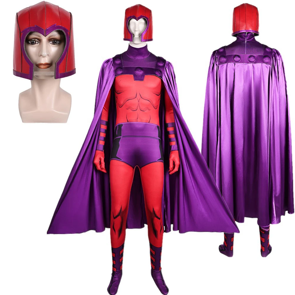 Magneto Cosplay Halloween fantasia para homem, capacete adulto, festa de carnaval, Eisenhardt, capacete, roupas, acessório, máscara