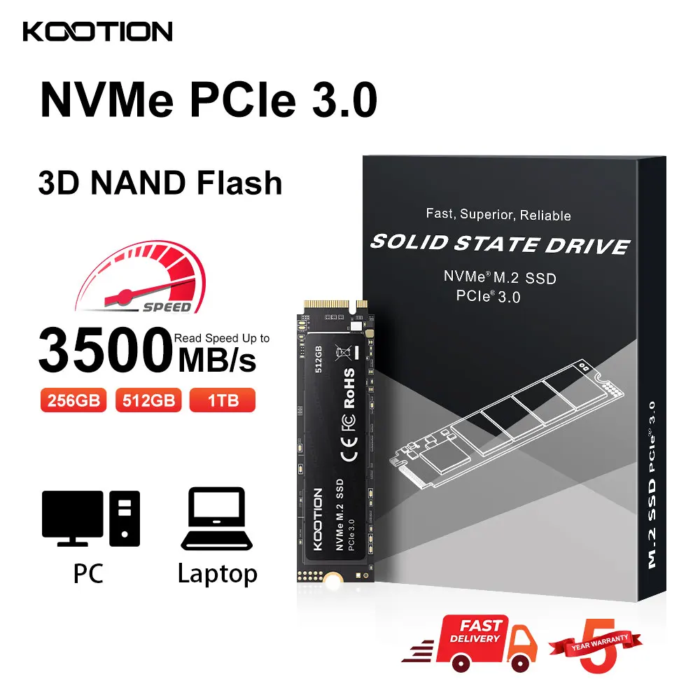 KOOTION X15 M.2 SSD 256 GB 512 GB 1 TB SSD Katı Hal Sürücüsü M2 SSD M.2 NVMe PCIe Dahili Sabit Disk Dizüstü Masaüstü MSI Dell HP