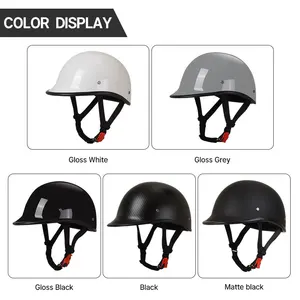 Open motorcycle helmet, classic hat, small motorcycle cap, scooter, chopper, cruising, retro, retro 6 Main Sales Skull Helmet - №5