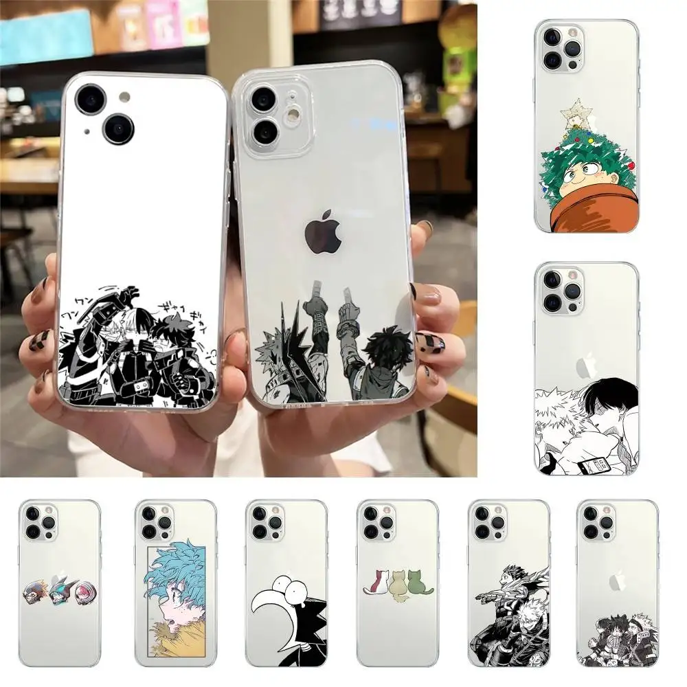 

Cute K-Katsuki I-Izuku-S Kawaii Phone Case For Iphone17 16 15 11 13 14 Pro Max 7 8 Plus X Xr Xs Max Se2020 12mini Transparent