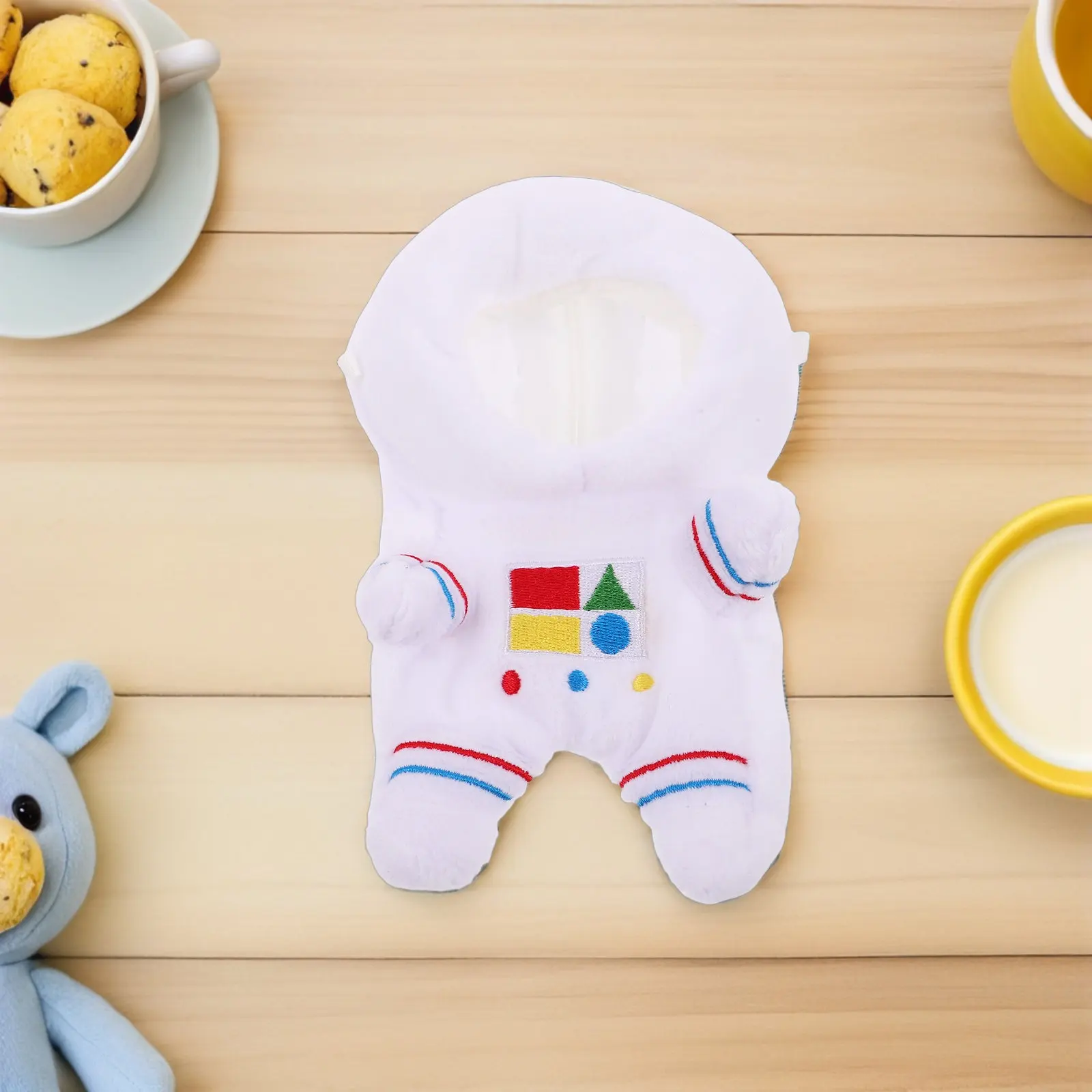 

Compact Astronaut Costume for 17Cm Soft Skin Friendly Fabric Jumpsuit Dress Up Pretend Play