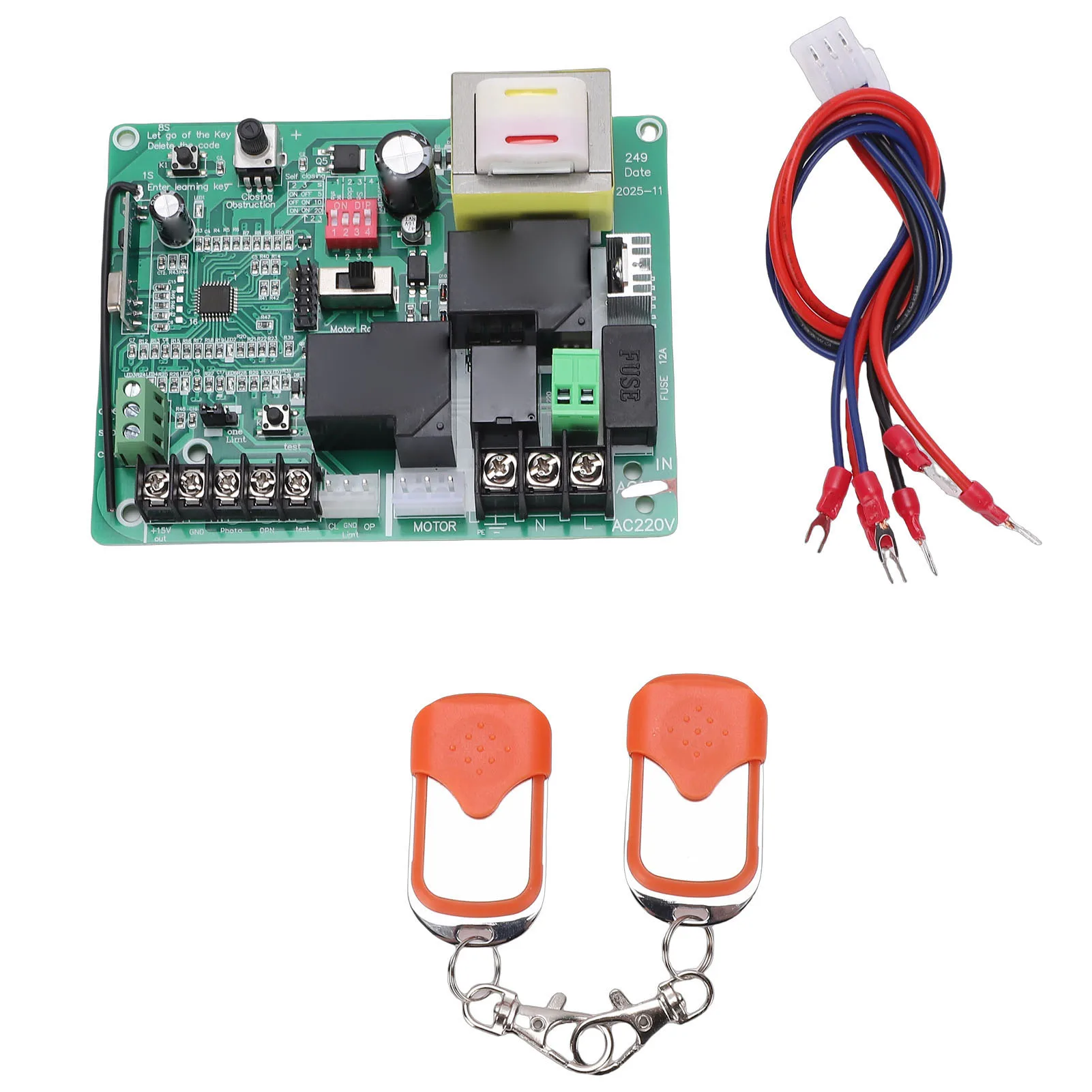 Besturingsbordset voor schuifpoorten, universele elektrische deurcontroller printplaat met afstandsbediening voor fabriek, school, etc.