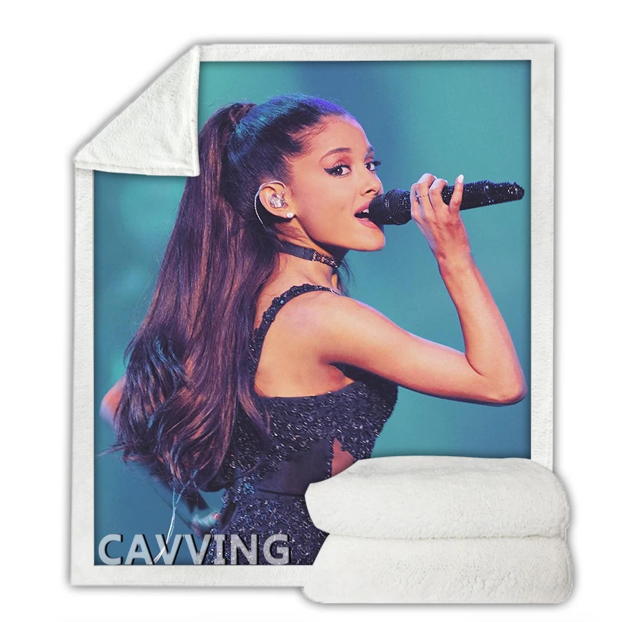 Ariana Grande  3D Print  Sherpa Blanket Rectangle Blanket Textiles Fleece Wearable Blanket Throw Blanket Home Decor   F01