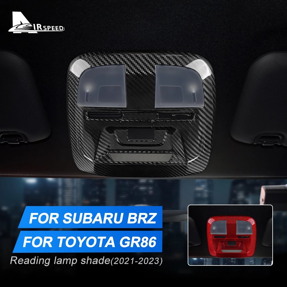 

Real Hard Carbon Fiber Sticker For Subaru BRZ Toyota GR86 2021 2022 2023 LHD RHD Car Front Overhead Console Reading Light Frame