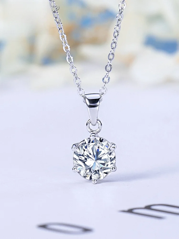s925-silver-single-diamond-pendant-necklace-women-simple-simulation-diamond-charm-clavicle-chain-korean-style-girlfriend-bestie