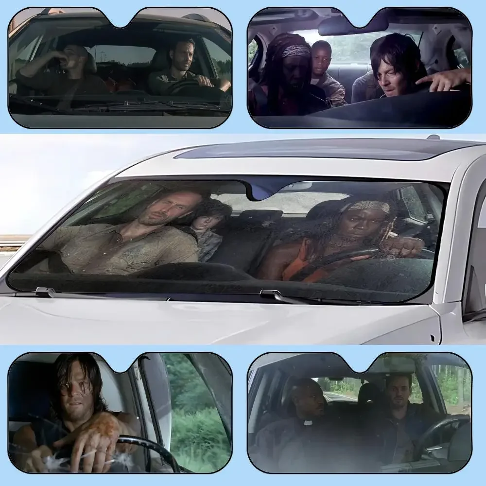 

The W-Walking Dead Sun Visor Retractable Car Sun Visor Anti-Glare UV Protection Front Window Sunshade