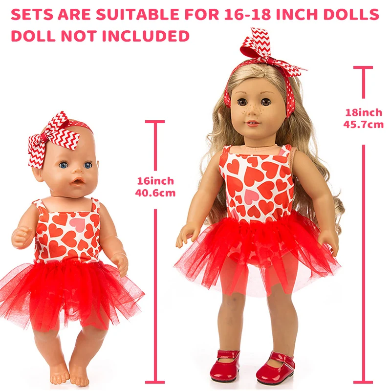 18Inch Girls Doll Dress Multiple styles 45cm Baby Doll Outfit Skirt Reborn Doll New Born Baby Doll Clothes Accessories Girl Gift