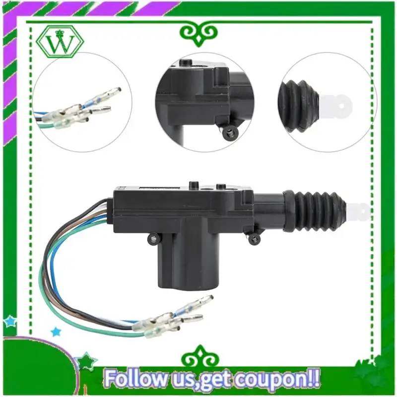 AC34-รถล็อคประตูรีโมทคอนโทรล Keyless Entry ระบบล็อคชุด 4 ประตูล็อค Actuator Universal 12V เปลี่ยนชิ้นส่วน