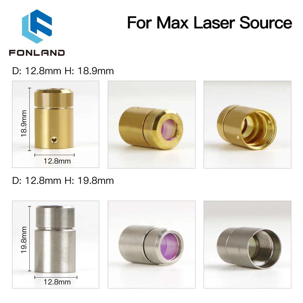 Fonland Fiber Laser Source QBH Output Connector Protective Window Lens Group for MAX Laser Cutting Head and Source Cable