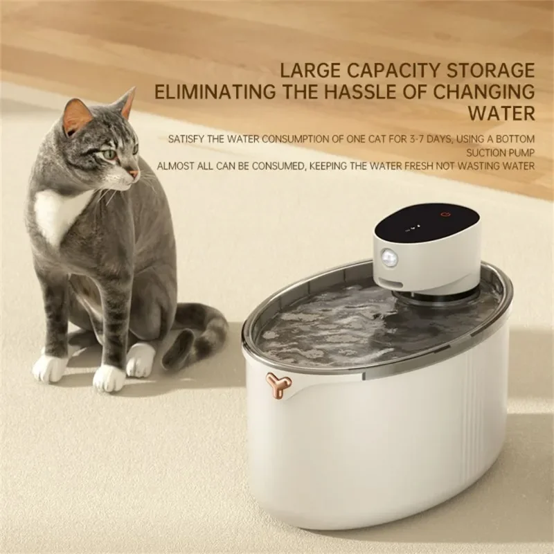 

2.5L Wireless Charging Sensor Induction Cat Dog Drinking Fountain Automatic Dinsper 5V Pet Drinking Large Capacity Water Bowl