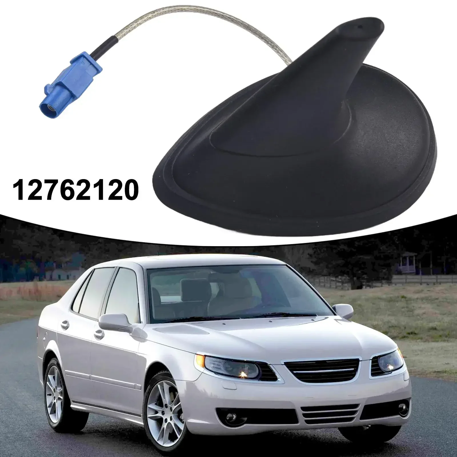 For Shark Fin Sat Nav Antenna Black 12762120 12792066 5374020 ABS Replacement Installation For Saab 9-3 Good Effect