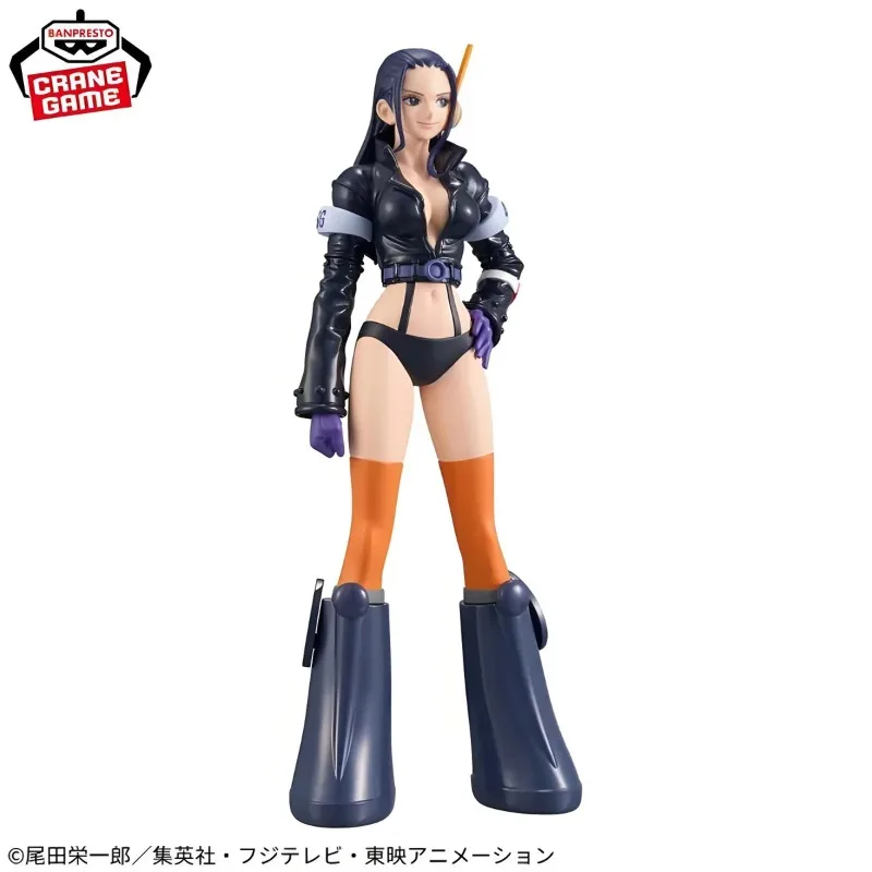 재고 있음 오리지널 반다이 액션 피규어 반프레스토 원피스 DXF 니코로빈 에그헤드 더 그랜드라인 시리즈 애니메이션 모델 장난감 WY