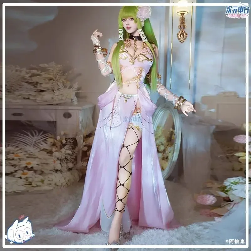 

C.C. Cosplay Costume CODE GEASS Lelouch of The Rebellion Lolita Kimono Uniform Halloween Christmas Party Masquerade Anime Shows