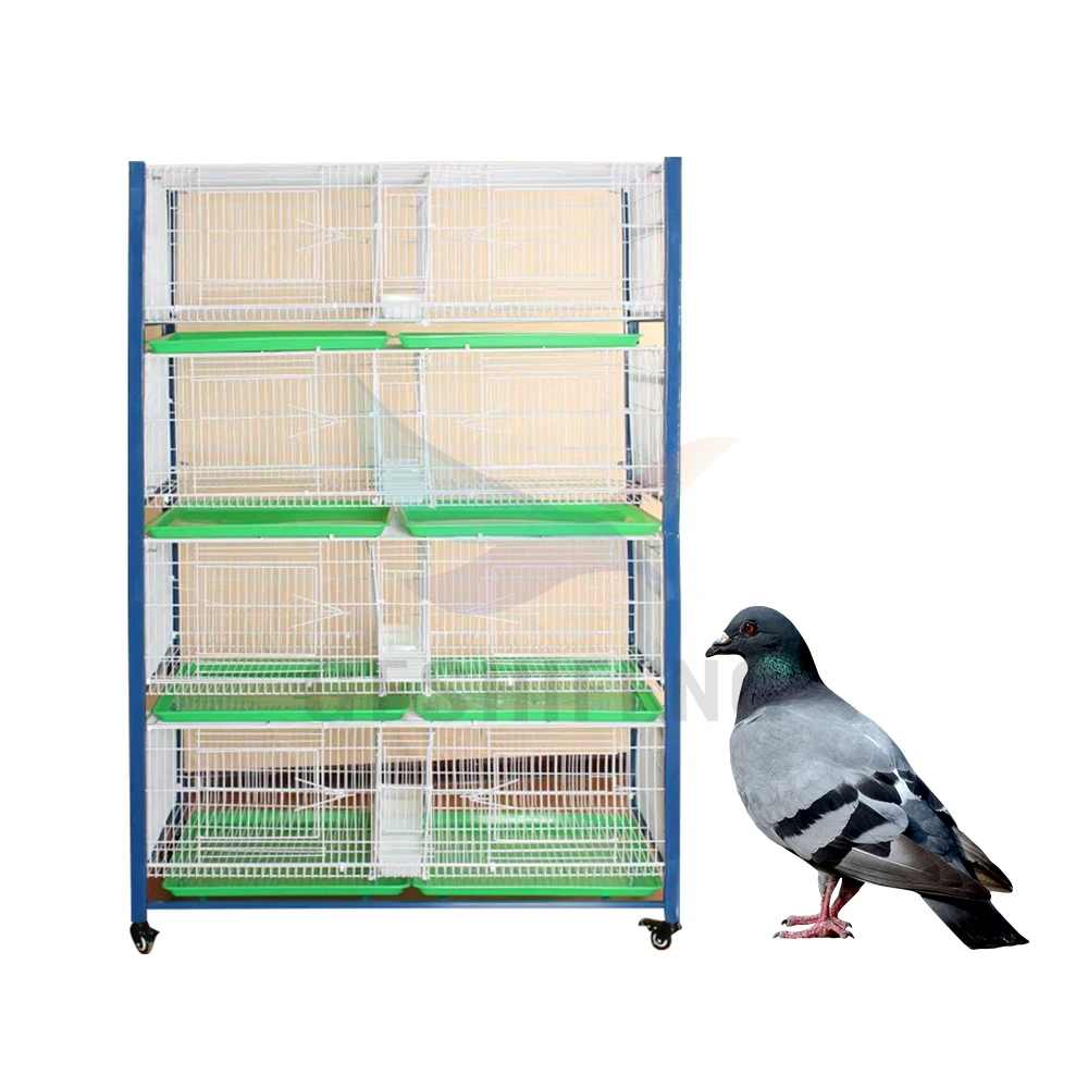 Jaula de cría de pájaros de alambre de Metal de alta calidad, jaulas grandes blancas para loros, casa plegable para palomas y pájaros, venta al por mayor