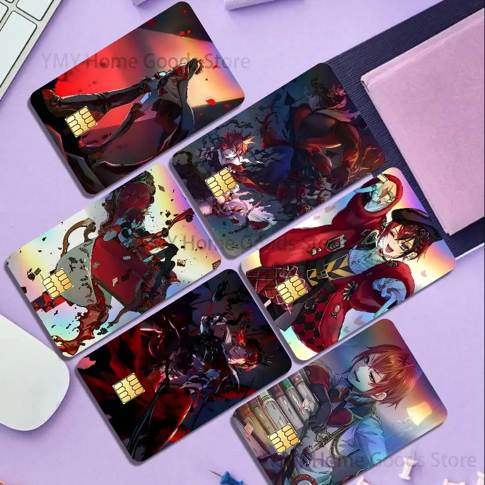Riddle R-Rosehearts Anime Figure Holographic Laser Shinny Film Skin Cover Sticker for Debit Credit Card Bank Card