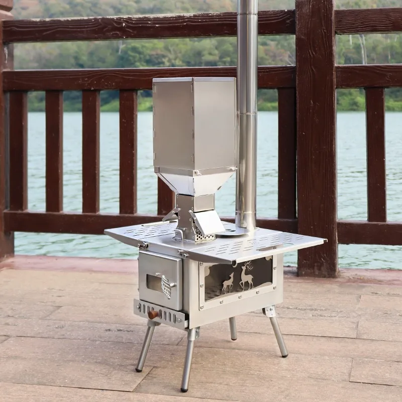 

Портативная горелка для пеллет из нержавеющей стали, зимняя рыбалка, прочный нагрев, печь для дров, оборудование для приготовления пищи на открытом воздухе, кемпинга