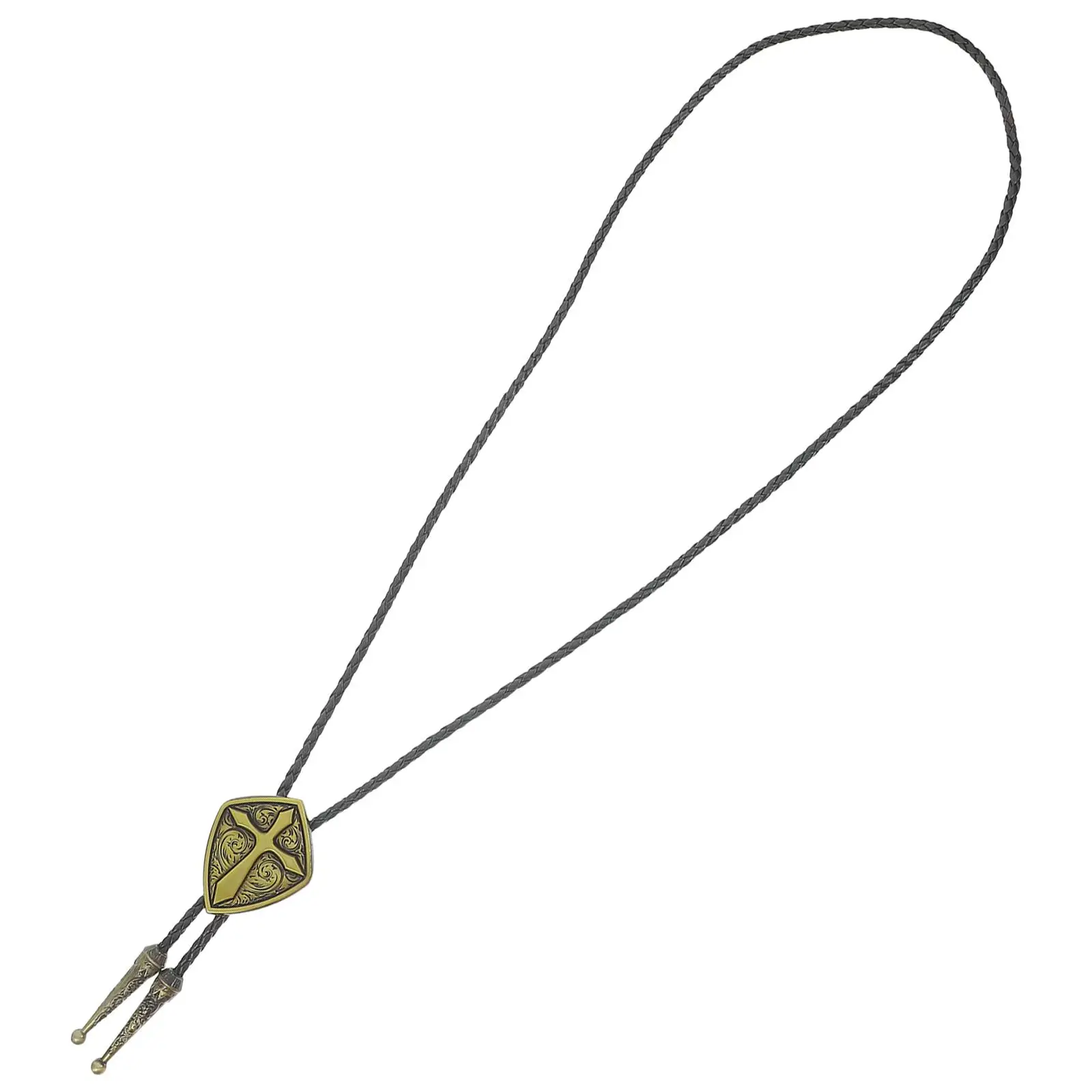 Cross Bolo Tie Necklace Adjustable Zinc Alloy Western Cowboy Rustic Vintage Fashion Statement Special Occasions