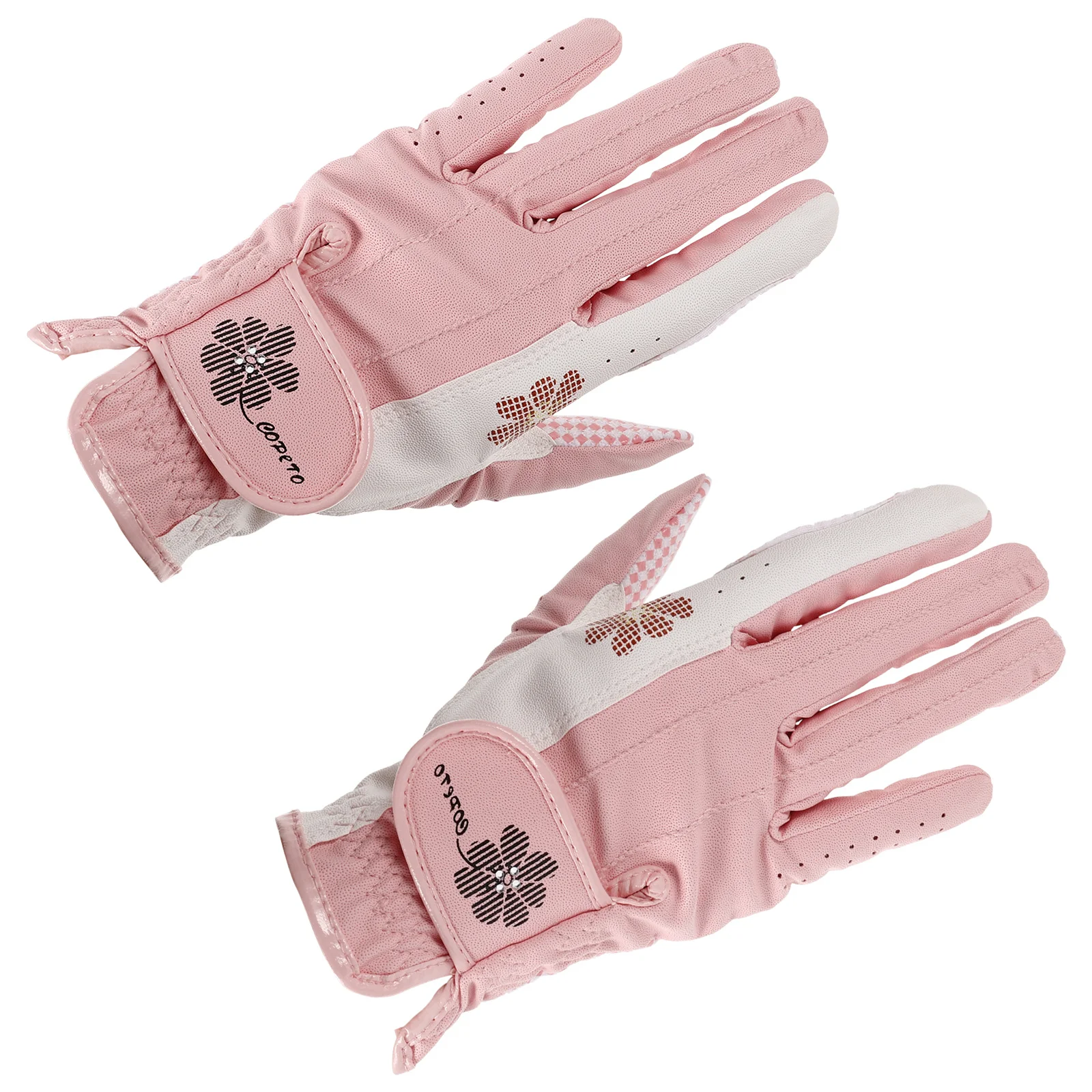 

1Pair Womens Golf Gloves Breathable Mesh Non Slip Wear Resistant Golf Gloves Women Golfing Hand Protectors Sports