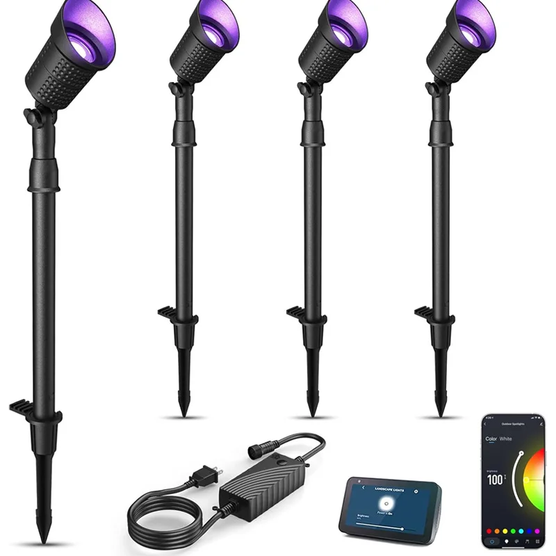 

Outdoor Smart LED Floor Plug-in Light Spotlight Spotlight Waterproof Villa Garden Landscape Illumination Tree Light