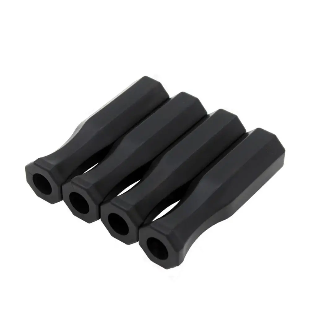 

8 Pcs Table Football Handle Covers Black Ergonomic Ridges Grip Replacement Spare Parts Accessories Plastic Material Durability