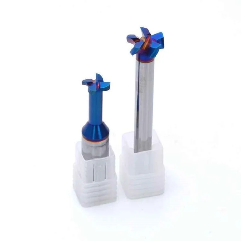 Tungsten steel T-shaped milling cutter solid hard alloy T-shaped groove cutter for stainless steel T-cutter  D12