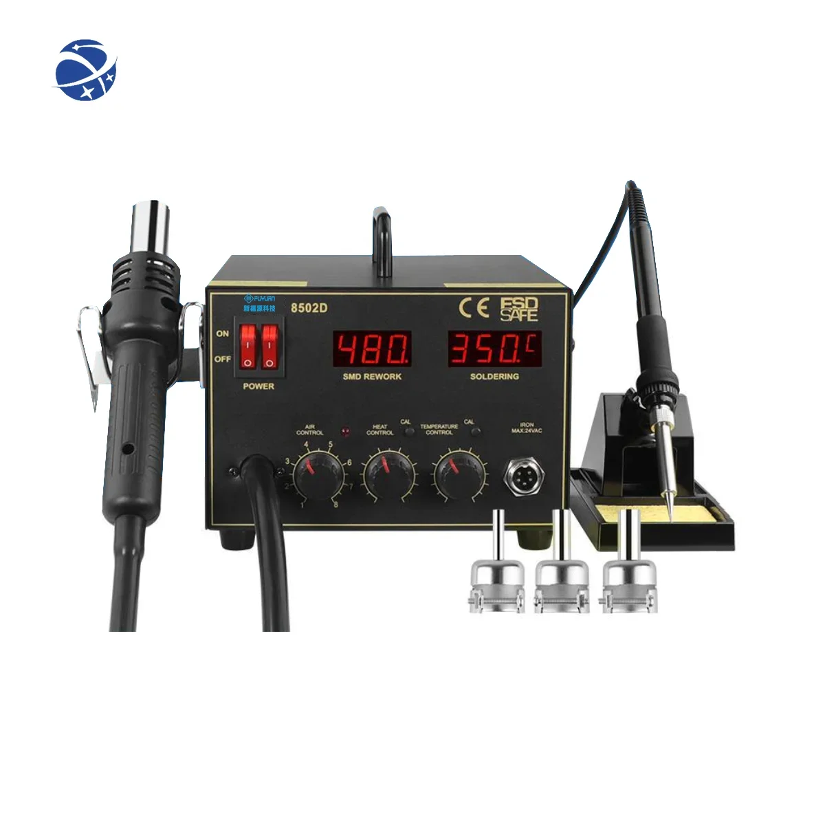 

YyhcSuper September FLYJAN 8502D Hot Air Gun 2 In 1 Smd Rework Soldering Station For Mobile Phone Laptop Repair