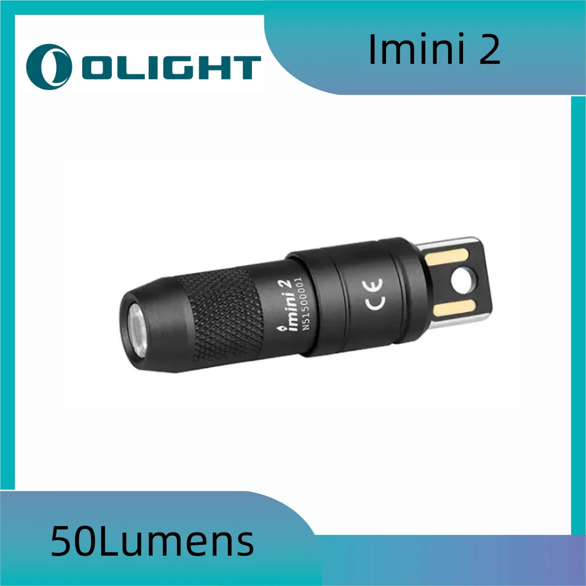 Olight imini 2 50 lumens mini flashlight,waterproof IPX6, integrated USB plug, rechargeable for use