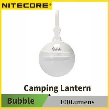 Nitecore bolha lanterna de acampamento 100lumens portátil magnético led destacável lâmpada sombra lâmpadas tenda emergência incluem bateria