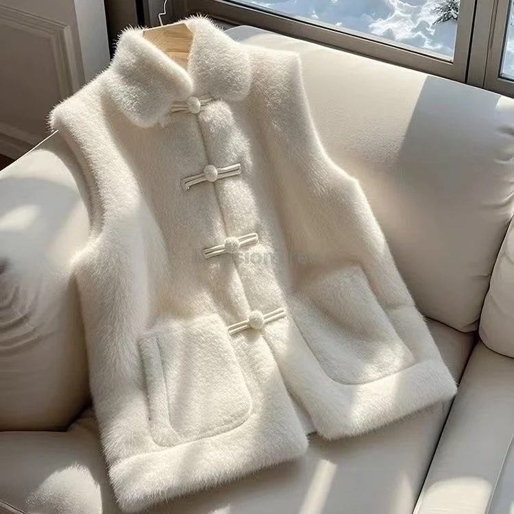 

2025 простой модный дизайн, современный популярный жилет, новый винтажный темпераментный жилет в китайском стиле, утепленный теплый универсальный зимний костюм