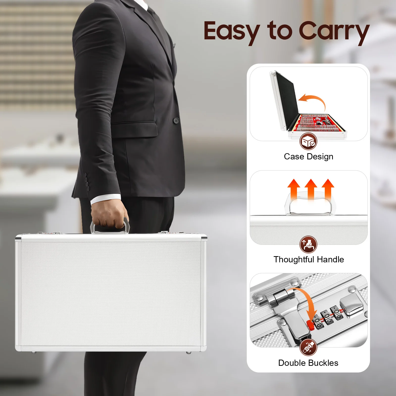 Complete Professional Optometry Rim Case Kit, Velvet Case, Include 266*lenses and Trial Frames for a Examining Refractive Error