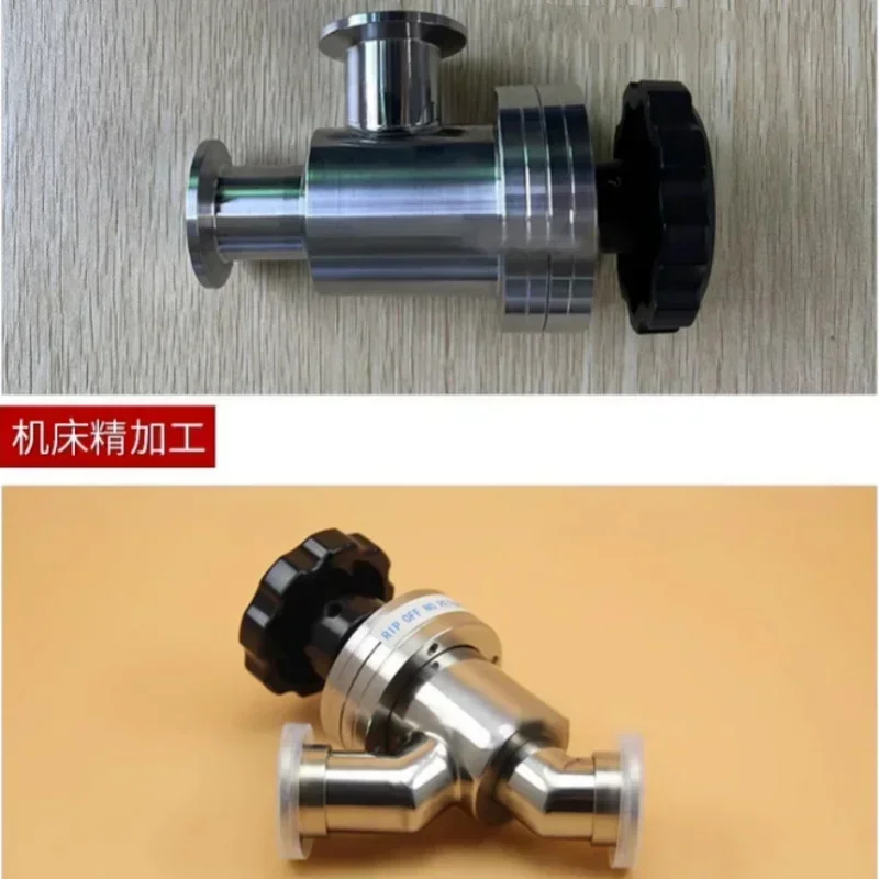 KF vacuum baffle valve, Vacuum manual baffle valve, vacuum gas safety baffle valve, KF16,KF25,KF40,KF50,L-type, T-type